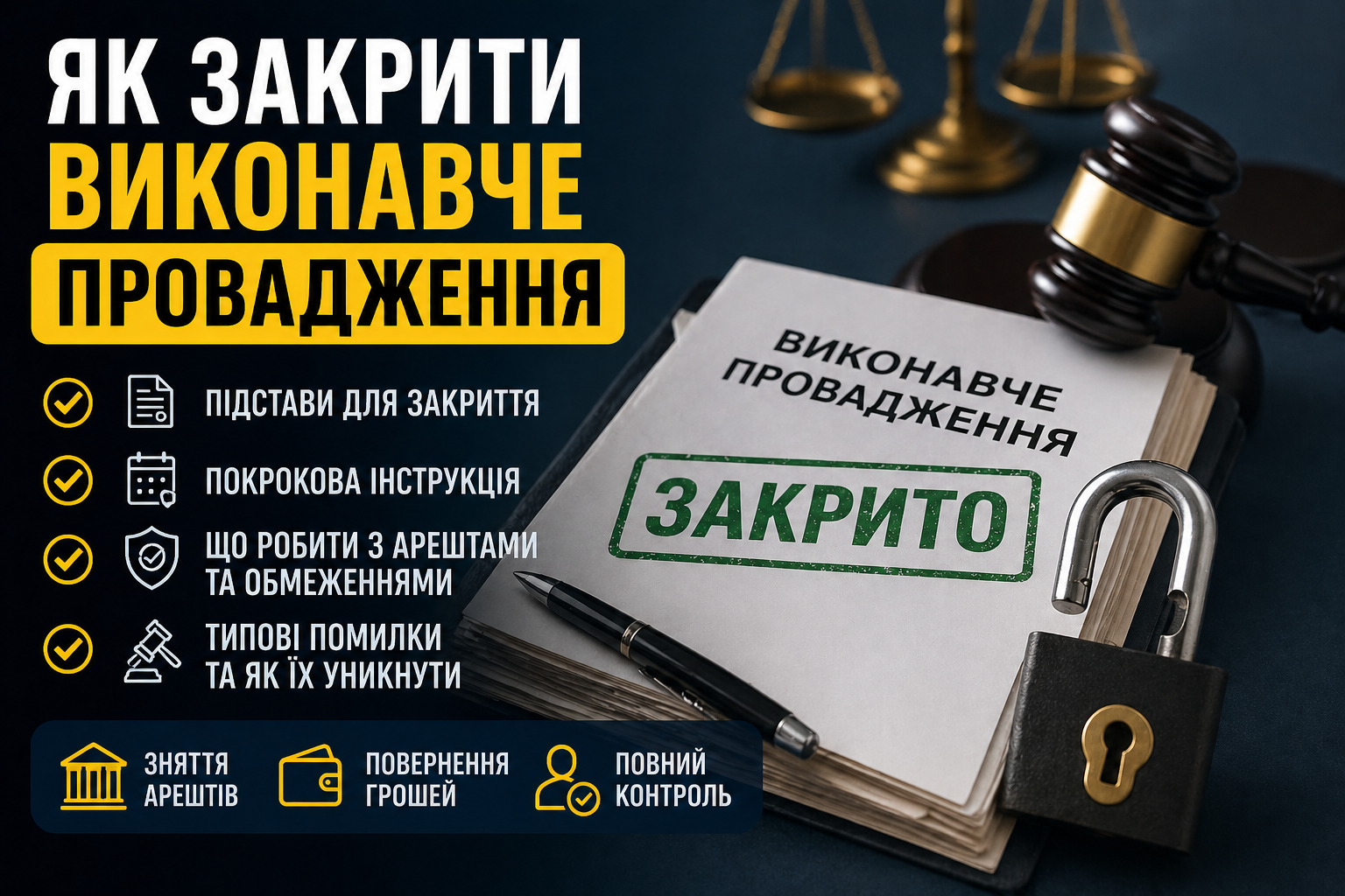 Як закрити виконавче провадження