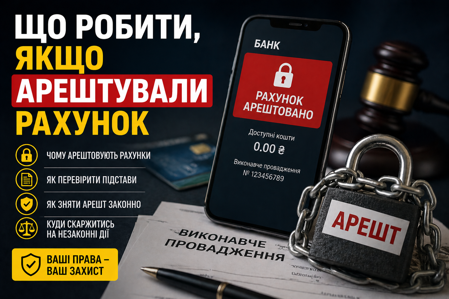 Що робити, якщо арештували рахунок